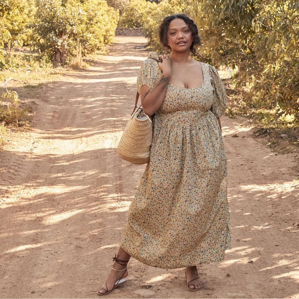 Doen ABRIELLE DRESS -- SUNSHINE POPPY BELL FLORAL XL